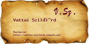 Vattai Szilárd névjegykártya