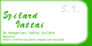 szilard vattai business card